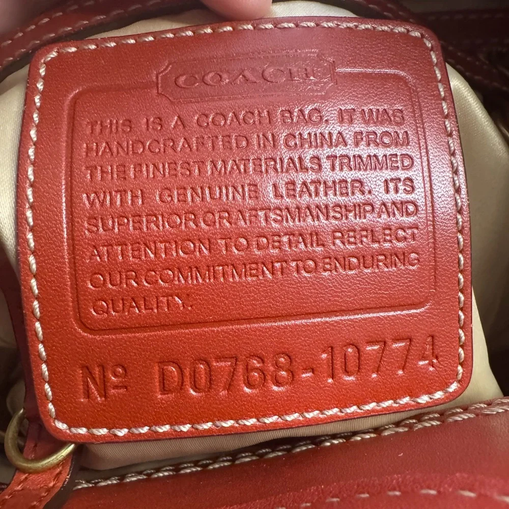 Coach - 2007 Ergo 10744 - Red/Orange Leather Trim - EXCELLENT condition - Picture 8 of 8